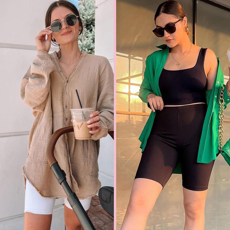 Showitty 3 Pack Biker Shorts Women with Pockets - 5" Plus Size High Waisted Workout Shorts for Gym Yoga