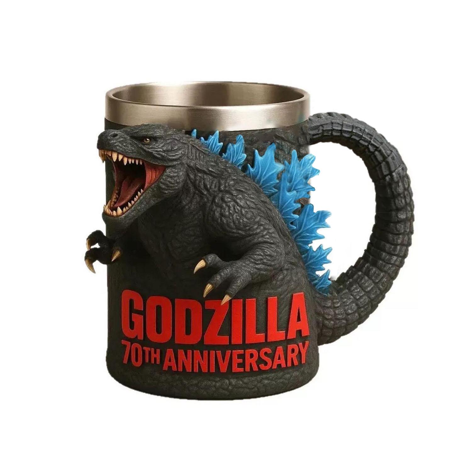 Godzilla 70th Anniversary Resin Mug, Limited Edition Collectible Drinkware, Durable & Stylish Design, Perfect Gift Idea