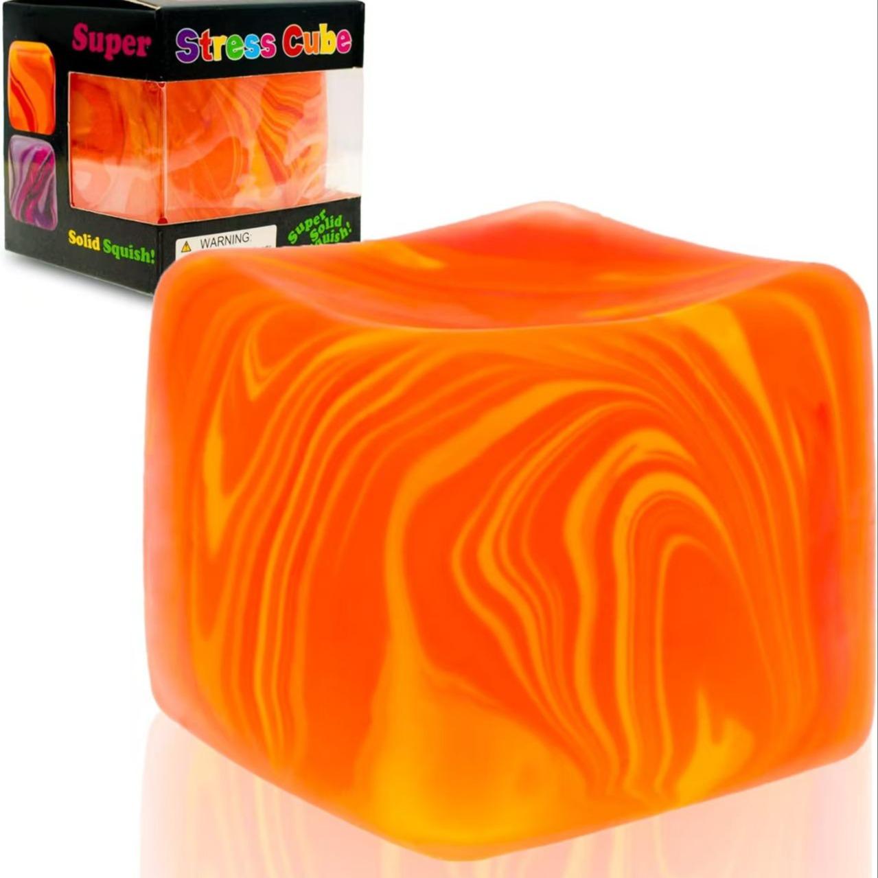 Stress Relief Toy Cube Caramel Squeeze Fun, Fashion Relaxation Toy, Ideal Stress Relief and Mood Boost Gift, Perfect Anxiety Reducer