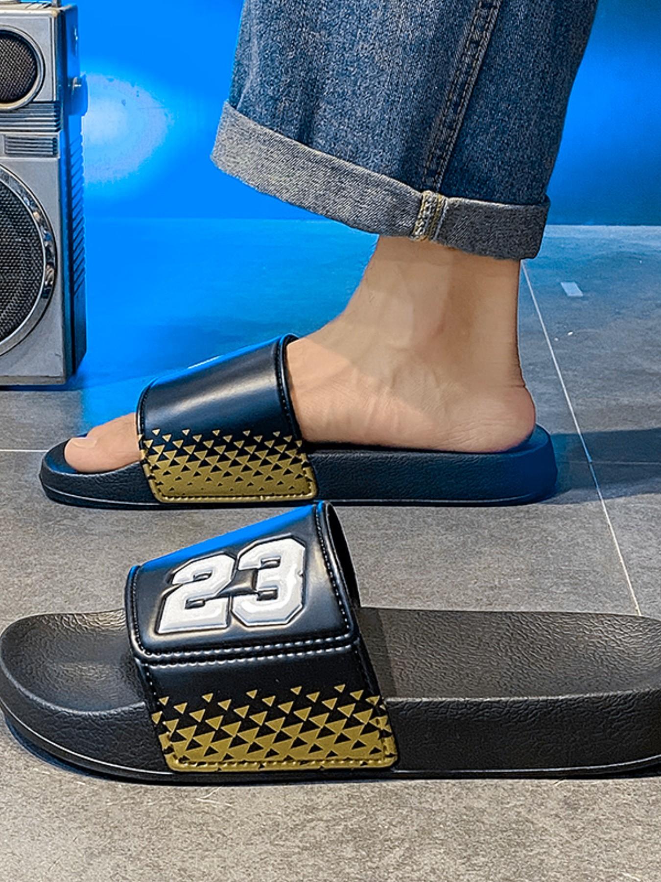 Men's Summer Comfortable Adjustable Velcro Slippers, Casual Beach Sandals, Suitable for Daily Wear and Relaxation, All Seasons