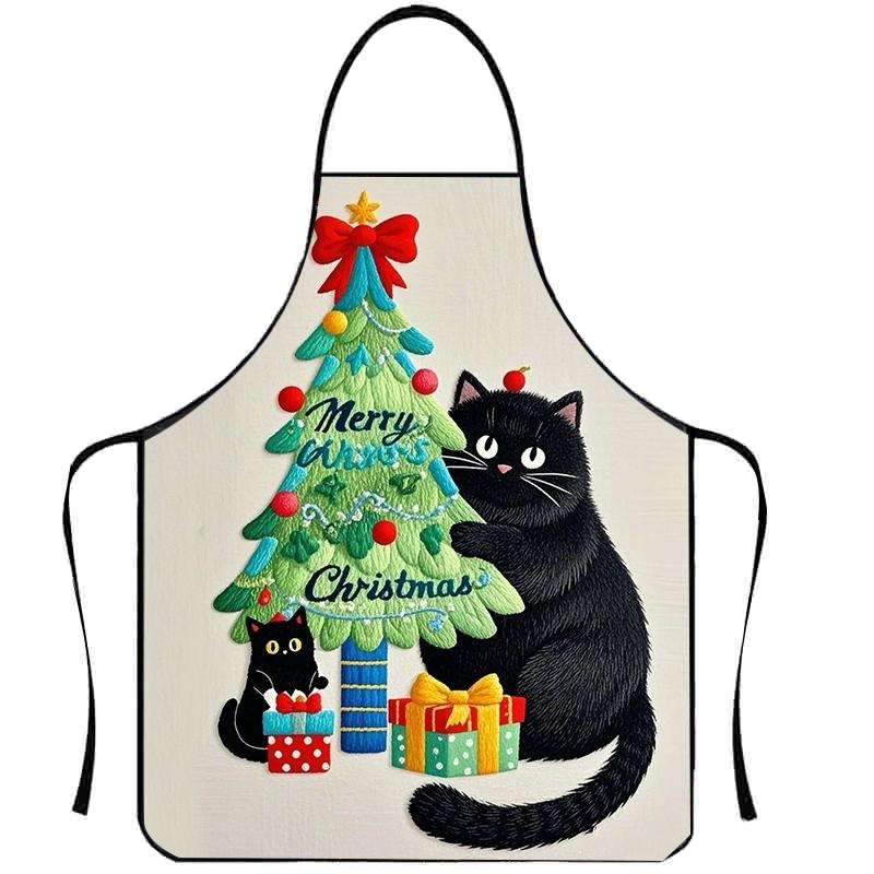 Heart Pattern Polyester  Apron, 1 Count Breathable Kitchen Apron, Cooking Apron  for Women, Valentine's Day Gift, Mother's Day Gift,Nails Design Tool, Nails Art,Nails Ideas,Kitchen Accessory