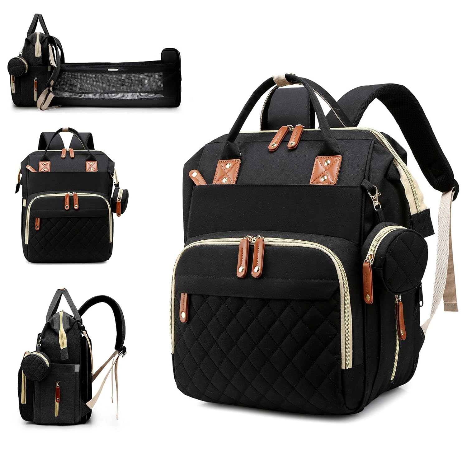 Large Capacity Mommy Bag, Multifunctional Portable Maternity Shoulder Bag, Lightweight Baby Diaper Bag with Multiple Compartments, Travel Diaper Tote