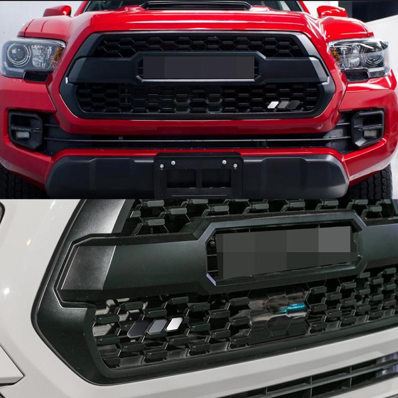 1 Set Tri-color 3 Front Grille Badge Emblem Decor For Toyota Tacoma TRD Pro 4Runner Tundra FJ RAV4 etc