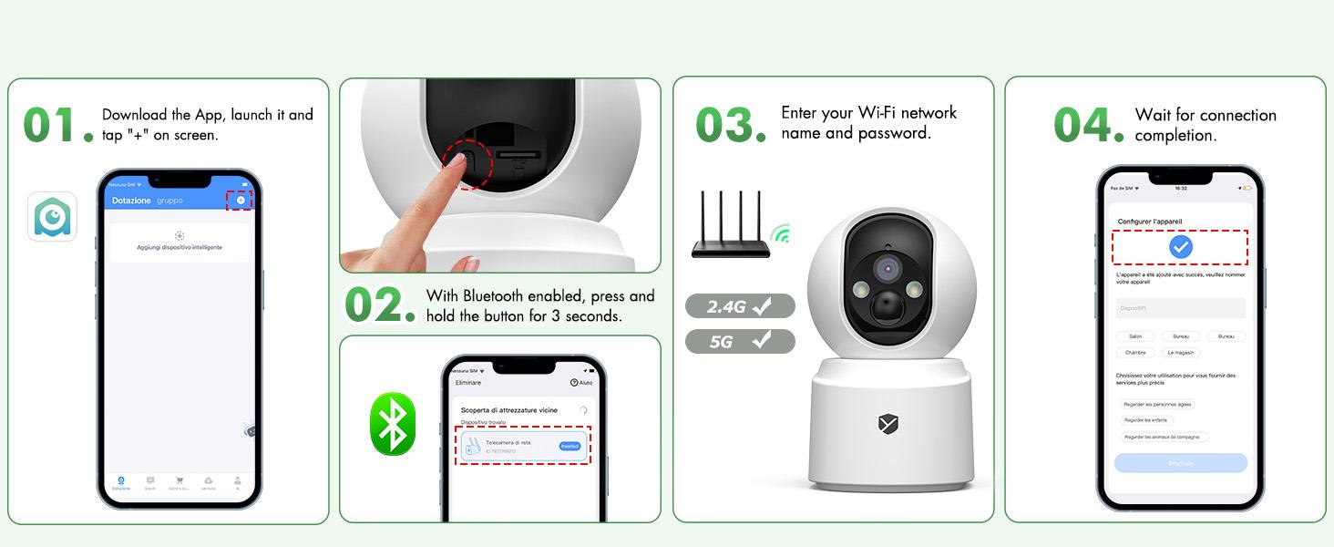 Wireless Camera-2.5K 4MP Pan/Tilt Security Camera Indoor with 6000mAh Battery, 5G&2.4G WiFi Camera for Home Security/Baby Monitor/Pet Wireless Surveillance Cam, Color Night Vision, AI Motion Detection, 2-Way Audio