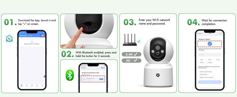 Wireless Camera-2.5K 4MP Pan/Tilt Security Camera Indoor with 6000mAh Battery, 5G&2.4G WiFi Camera for Home Security/Baby Monitor/Pet Wireless Surveillance Cam, Color Night Vision, AI Motion Detection, 2-Way Audio