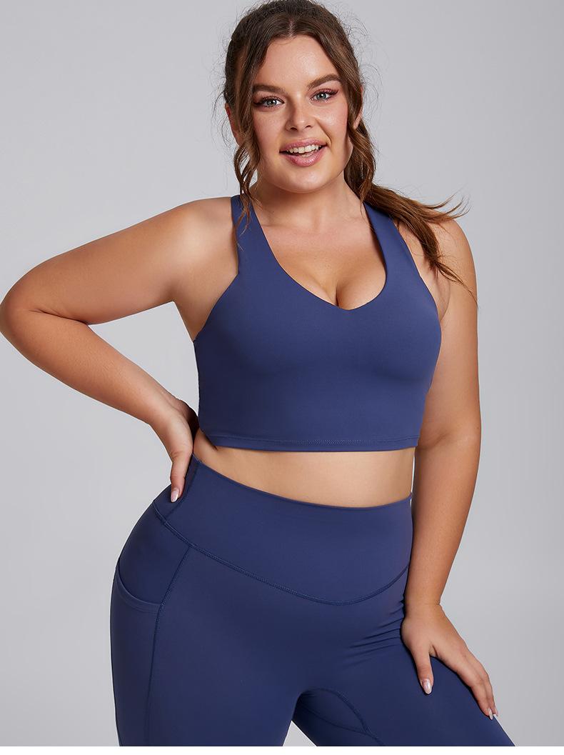 2026 Women's Plus Size 2 Piece Workout Set High Waisted Yoga Leggings with Pockets & Sports Bra