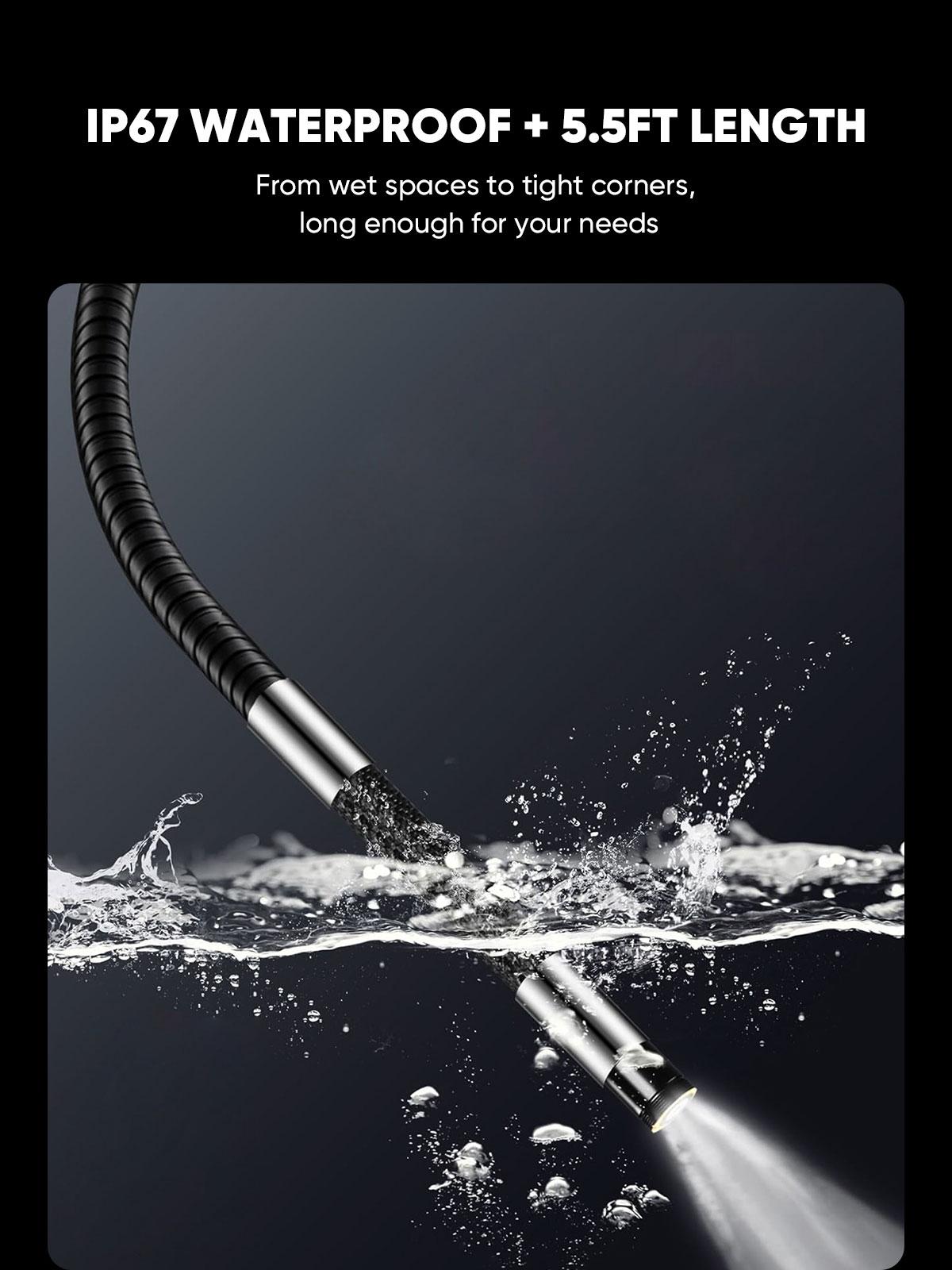 #TikTokShopSpringGlowUp SHEKAR 0.33in/0.23in/0.15in Two-Way Endoscope Camera with 32GB Card, 360° Rotatable Waterproof Borescope with Light, Articulated Snake Camera, Inspection Scope for Automotive, Mechanic, Wall, Vehicle, Drain, Home Improvement #TikTokShopSpringGlowUp SHEKAR 0.33in/0.23in/0.15in Two-Way Endoscope Camera with 32GB Card, 360° Rotatable Waterproof Borescope with Light, Articulated Snake Camera, Inspection Scope for Automotive, Mechanic, Wall, Vehicle, Drain, Home Improvement