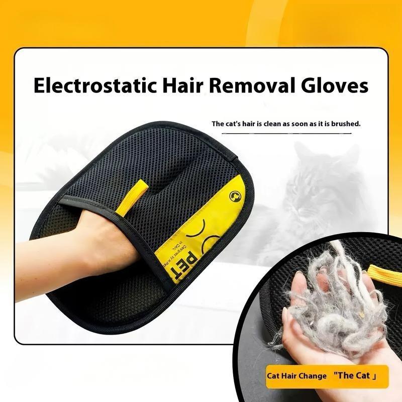 Pet Hair Remover, Electrostatic Pet Hair Removal Gloves, Reusable Cat&Dog Hair Remover for Couch, Furniture, Carpet, Car Seat, Pet Grooming Gloves