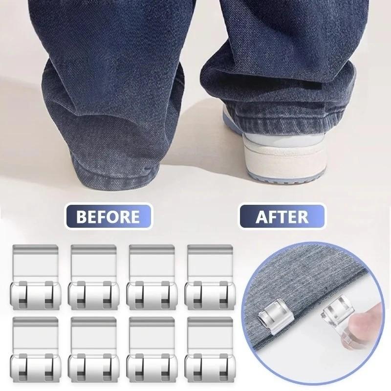 4/10/20 Pairs Invisible Hem Clips, Prevents Pants Dragging, No Sew Hidden Button Closure, Anti-Drag Pant Edge Fasteners, Shorten Pants Fastening