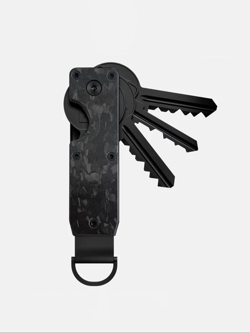 Fashionable Metal Key Organizer, Compact Keychain Holder for 2-6 Keys, Stylish Key Case with Secure Grip, Ideal for Daily Use & Outdoor Adventures