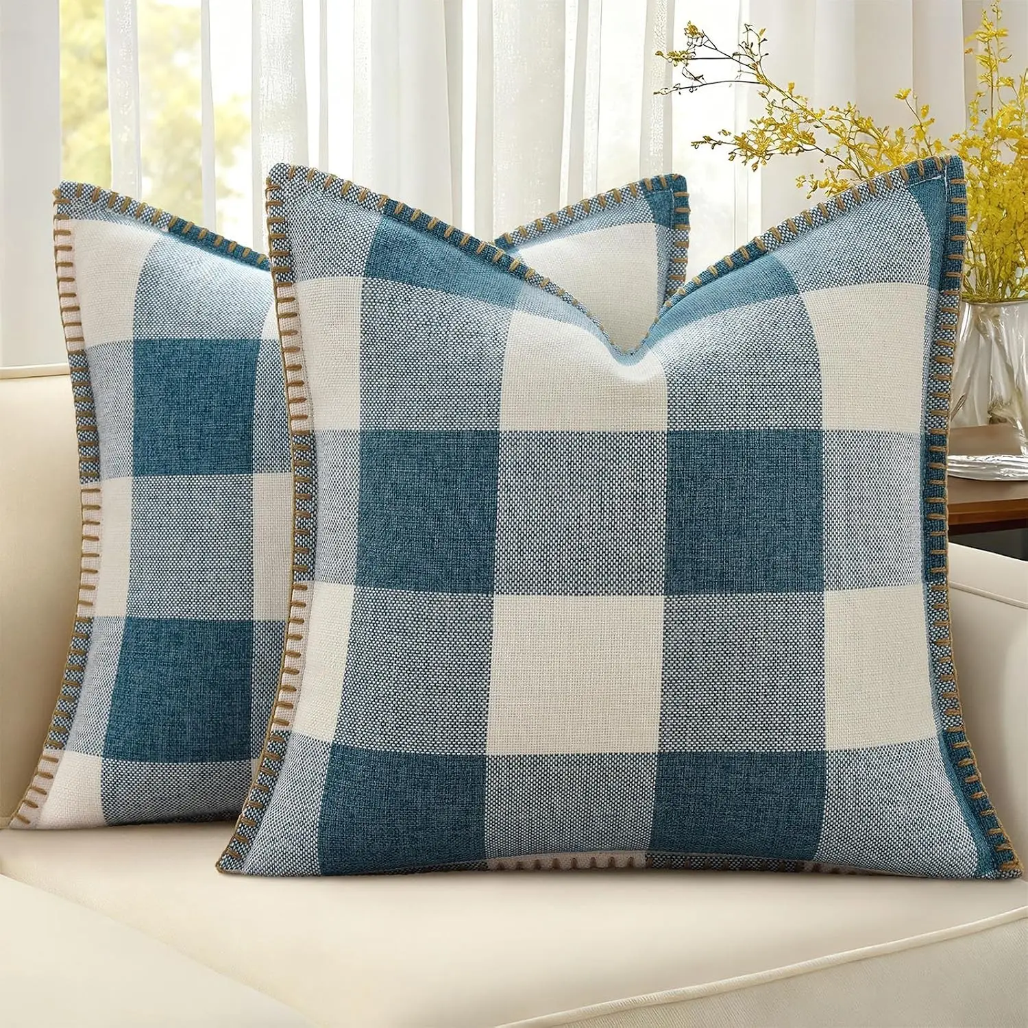 Dusty Blue and White