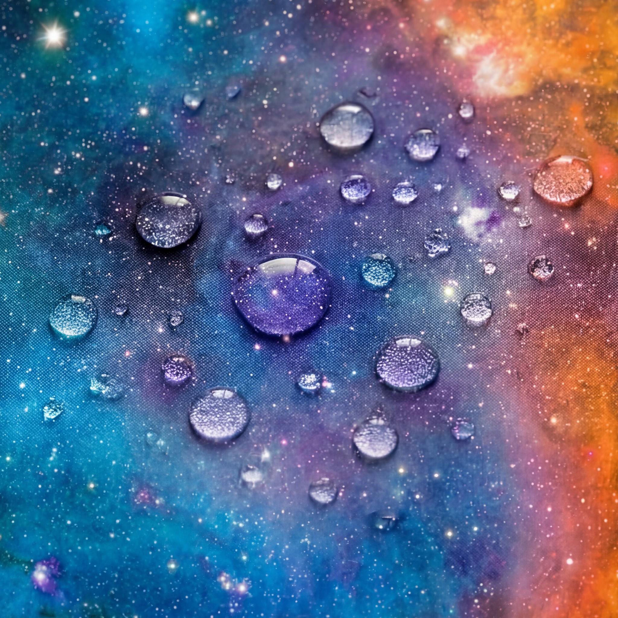 Outer Space Galaxy Shower Curtain, Vibrant Nebula and Starry Night Design for Space Lovers, 72" x 72" Durable Mildew Resistant Polyester Bath Curtain Set