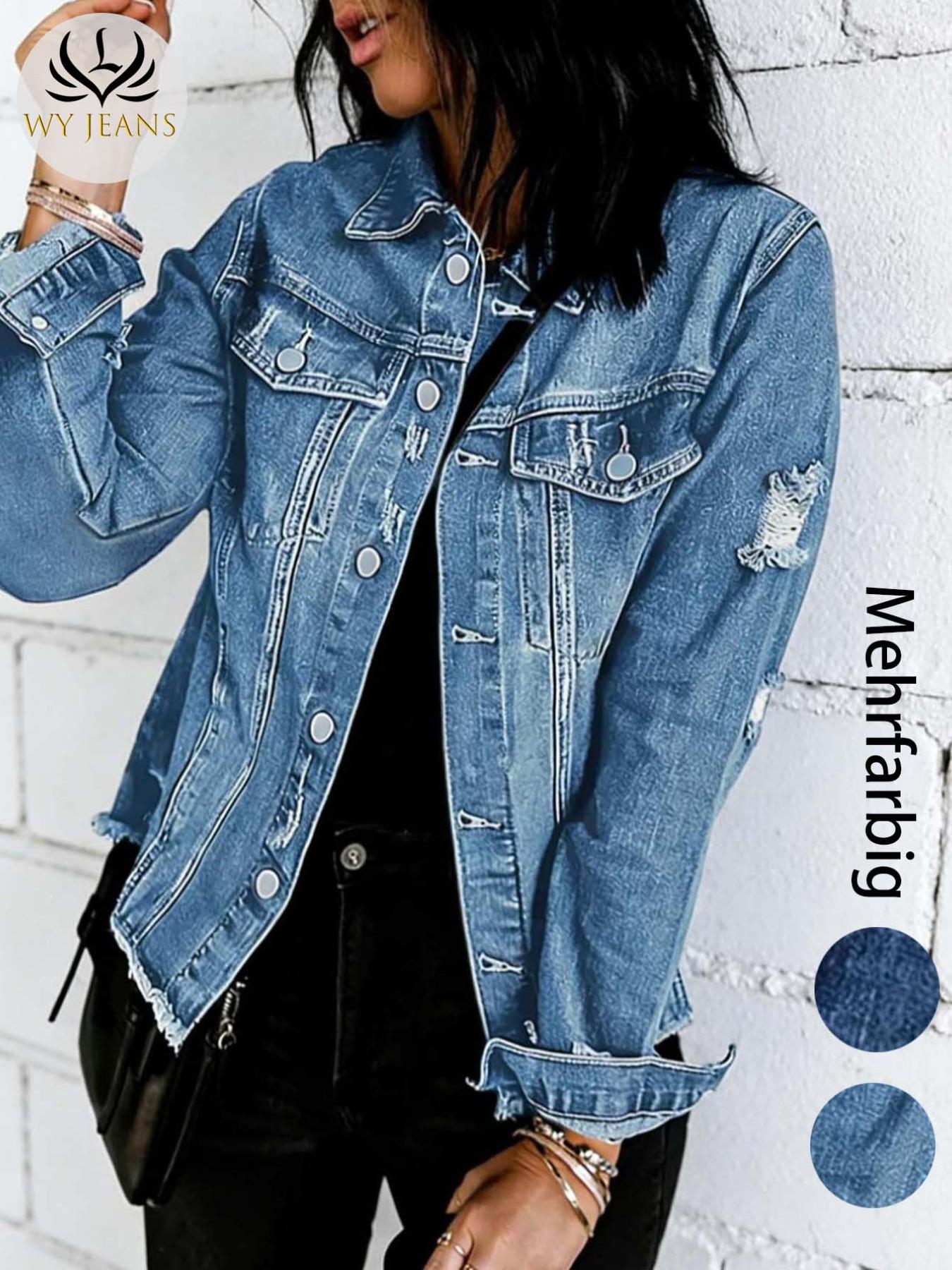 Women's Fitted Long Sleeve Button Front Jacket, Casual Plain Design, All Season Wear, Essential Fashion Item for Every Wardrobe