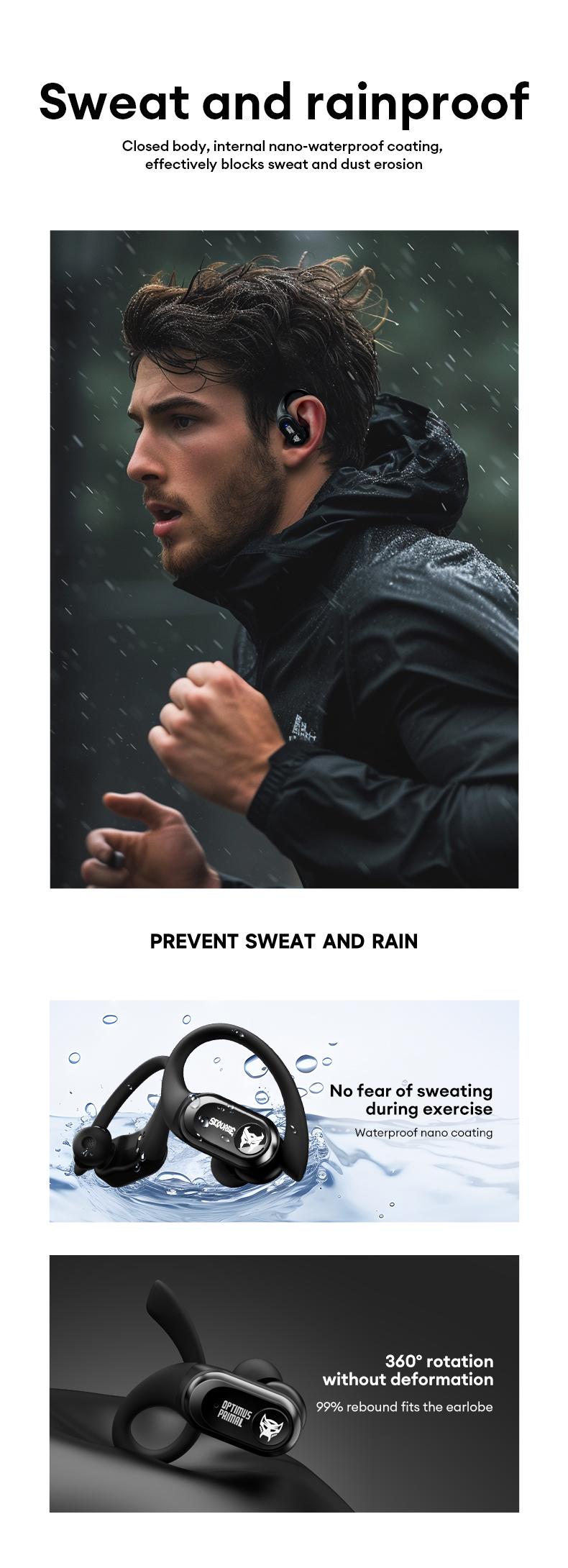 Transformers T26 Pro HIFI Sound Quality Bluetooth Earphones Dual Microphone ENC Noise Reduction Easy To Carry Fit Ear Design Comfortable To Wear