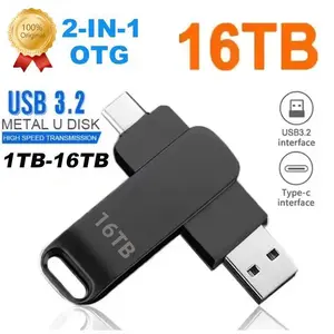 2-In-1 TYPE-C USB Flash Drive 3.2 High-speed PenDrive USB Memory Stick Real Capacity Pen Waterproof Flash Disk Pen Drive