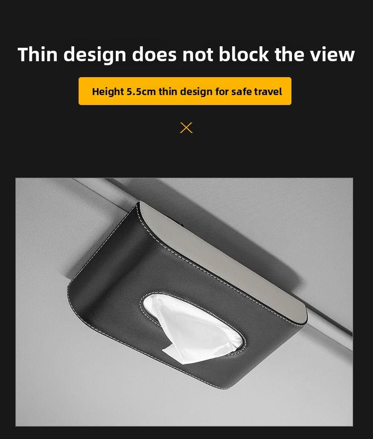 Car Tissue Box for Car Visor Hanging Auto Paper Towel Holder Vehicle Interior Accessories Car Napkin Dispenser for Rear Seat Dashboard Storage Automotive Supplies