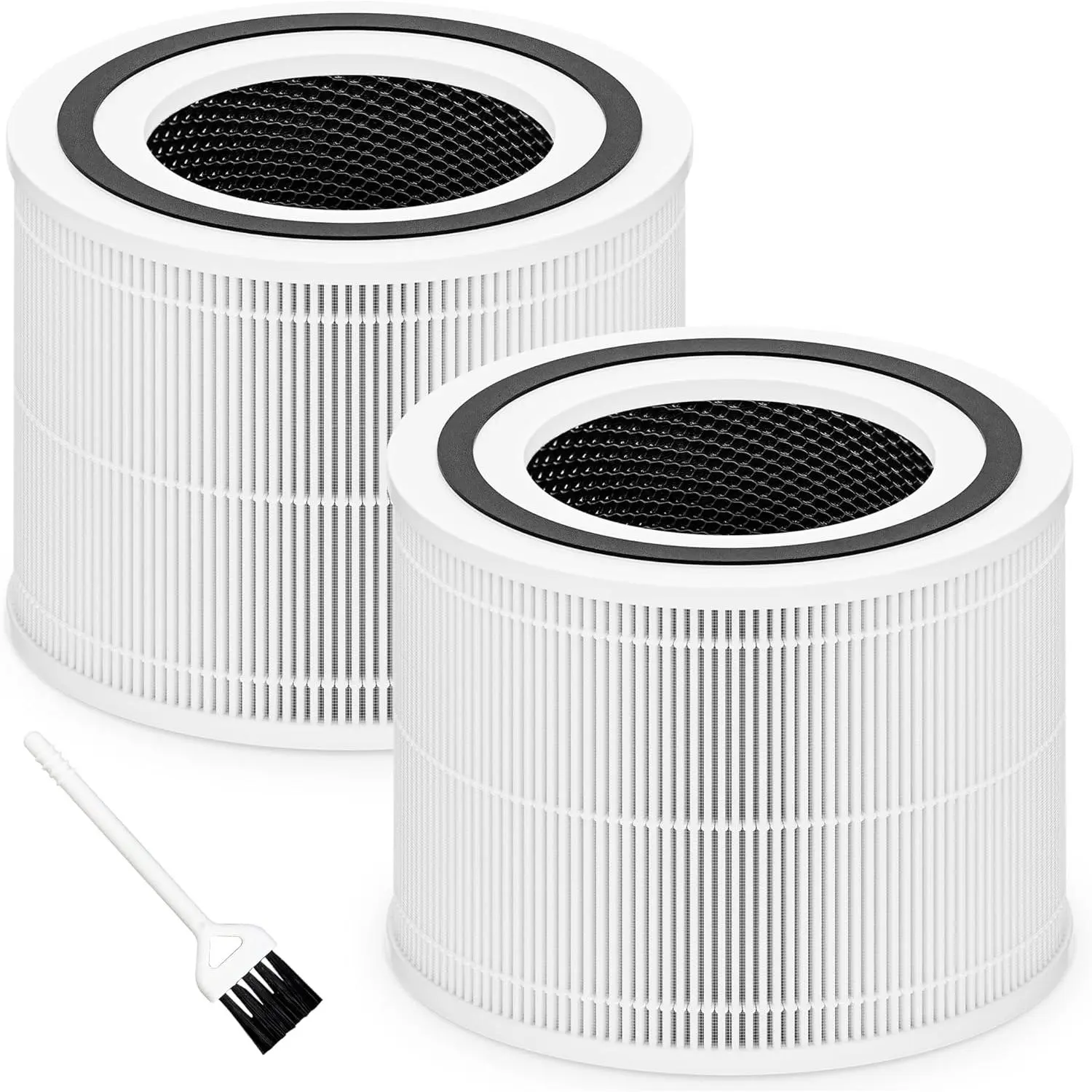 Core 300 Replacement Filter for LEVOIT Core 300-P Core 300S-P Air Purifier |   3-in-1 High Efficiency and Activated Carbon Filter for Home Bedroom Large Room Pets Odor Smoke, Core 300-RF, 2 Pack, White