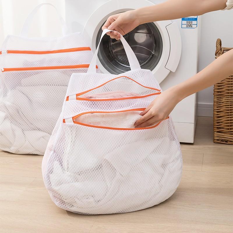 Multifunctional Handheld Dual Zipper Honeycomb Laundry Bag, Washing Machine Dedicated Anti-Deformation Sweater Underwear Protector