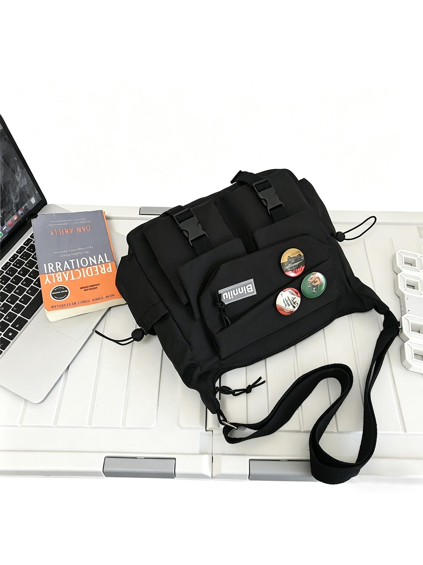 Unisex Nylon Adjustable Shoulder Strap Commuter Casual Crossbody Bags, Large Capacity Casual Colorblock Design, Ideal for Travel, Daily Use and Commuting