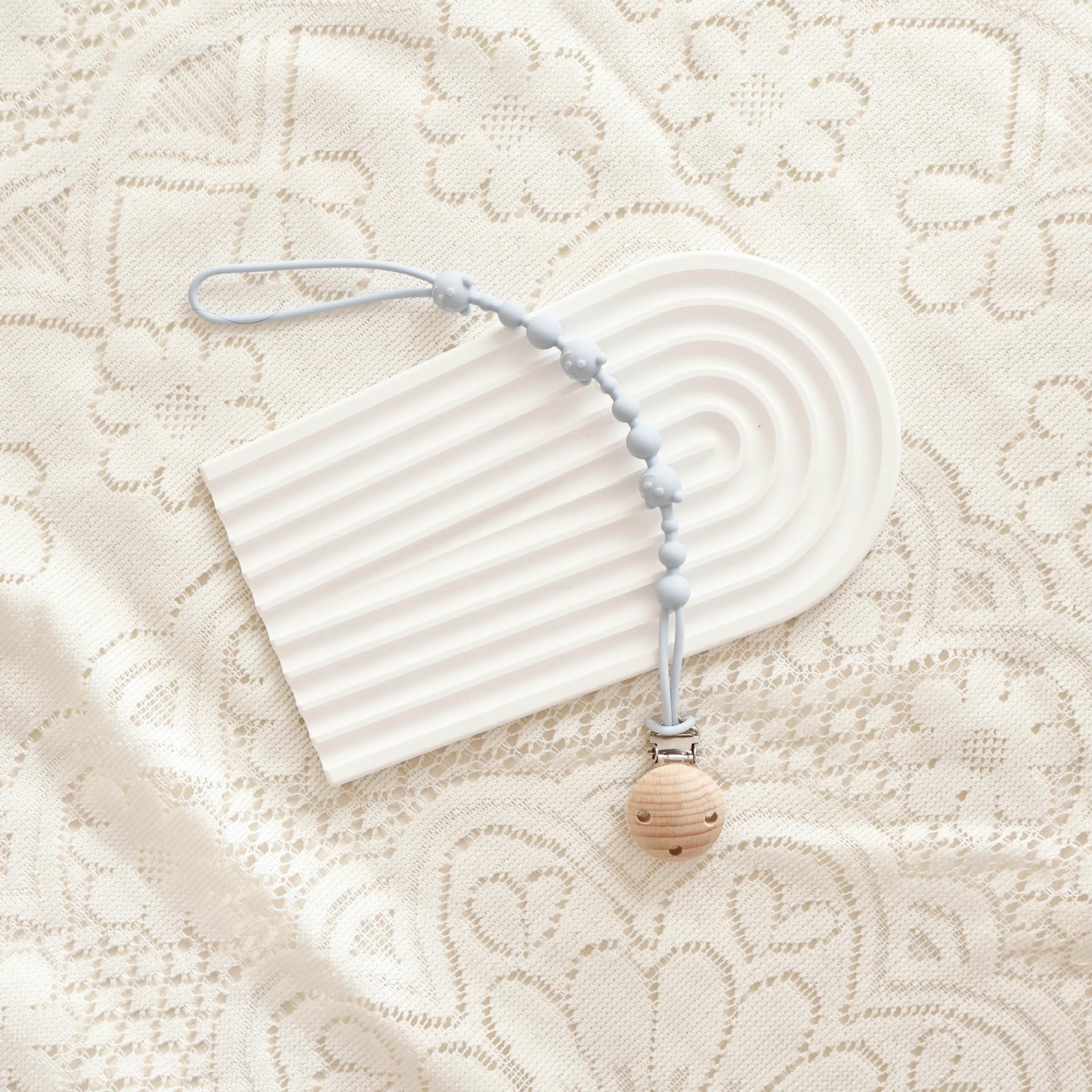 Baby Pacifier Chain, Anti-Drop Silicone Soother Strap, One-Piece Design, Comfortable Teething Relief, Safe & Durable Baby Accessory