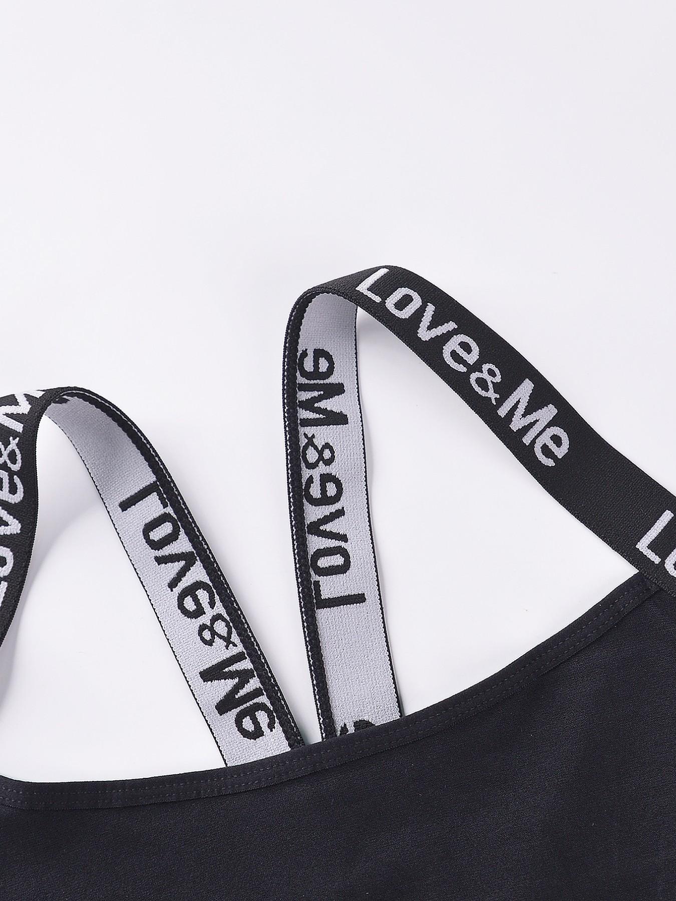 Love Letter Bra Set, Seamless Back Sports Bras & Panties Combo, High Elastic Breathable No Steel Cup, All Seasons Fitted Suit