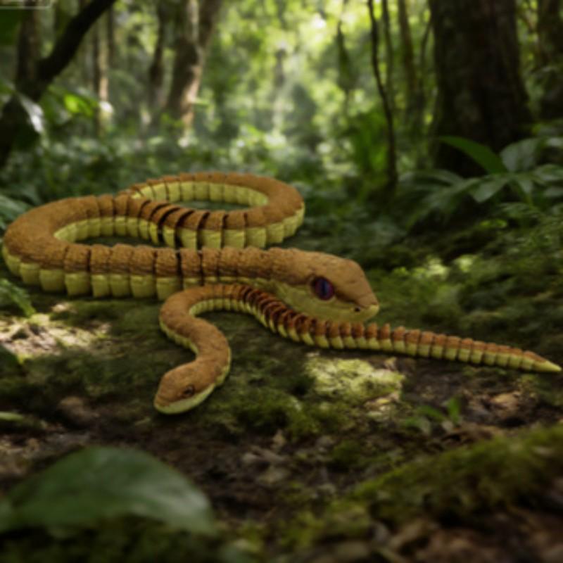 Printable Multi-Color Viper Model Toy Figure, Movable Snake Collectible Decoration, Unique Gift Idea for Enthusiasts