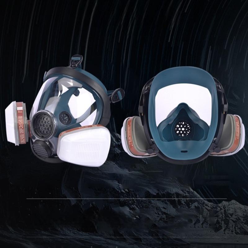 High-End Reusable Full Face Dustproof Gasproof Mask with Dual Filters, 17in1/19in1, Dustproof, Toxic Protection, Ideal for Painting, Woodworking, DIY