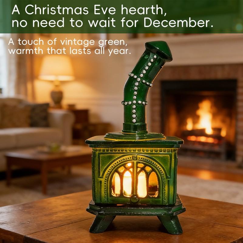 Kids' Favorite Decorative Items, Beautiful Home Ornaments, Small Fireplace and Cat Oil Lamp Wreath Magnets, Christmas Atmosphere Miniature Decorations