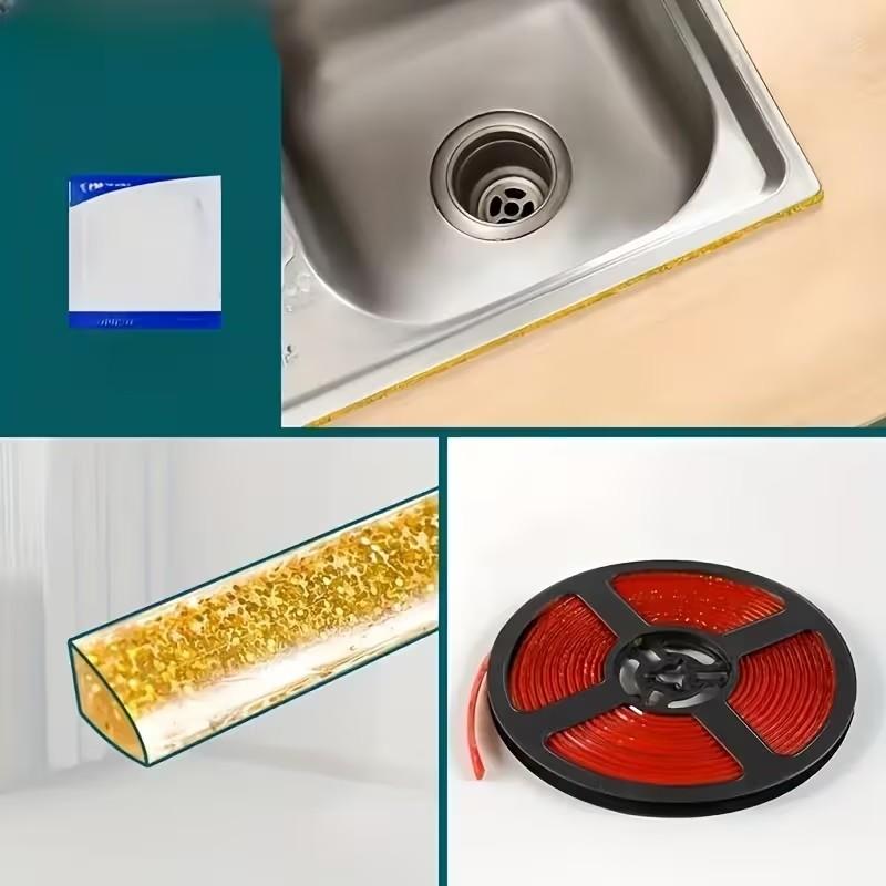 Waterproof Caulking Tape, Multi-Purpose Sealing Strip for Bathtubs, Kitchen Countertops, Sinks, Bathrooms, Toilets, Floor Gaps