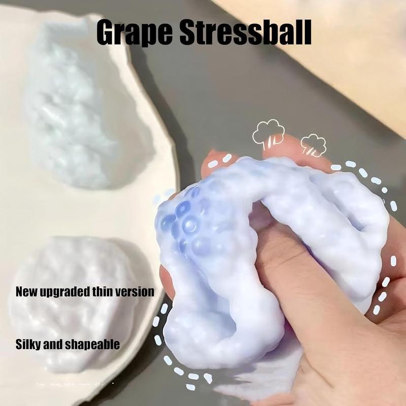 Pastel Cloud Crunchy Bead Stress Ball – Satisfying ASMR Squishy Fidget Toy for Anxiety Stress Relief, ADHD Autism Sensory, Portable Office Decompression