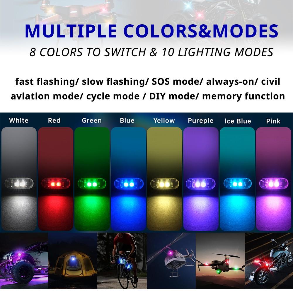 RGB LED Car Interior Decorative Light, Remote Control LED Light, Car Lighting Accessories, Waterproof Mini USB Rechargeable Light for Cars, Motorcycle, Car Mods Glow Kit Decor, Gift idea for Car Lovers Father Dad Boyfriend Him, Valentine's Halloween