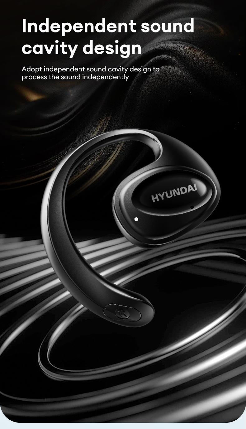 HYUNDAI X15 Ultra New Voice Quick Wake-up Chat  Wireless Bluetooth 5.4 OWS Waterproof Sport Headsets Noise Reduction Headphones With Mic Earbuds