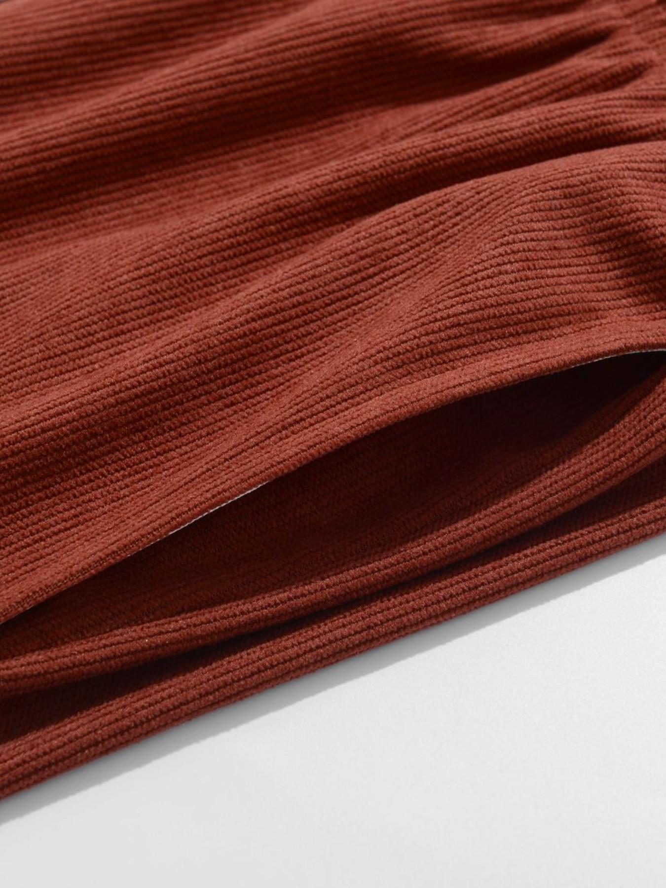 Men's Elastic Knee-Length Corduroy Shorts, Loose Fit Summer Casual Pants, Ideal for Hiking, Beach, Outdoor, Commute