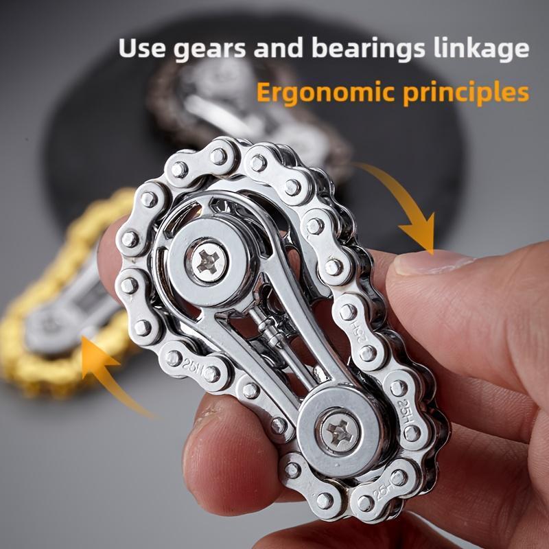 New Antistress Fidget Spinner - Metal Bike Chains Sprockets Flywheel EDC Toy for Adults