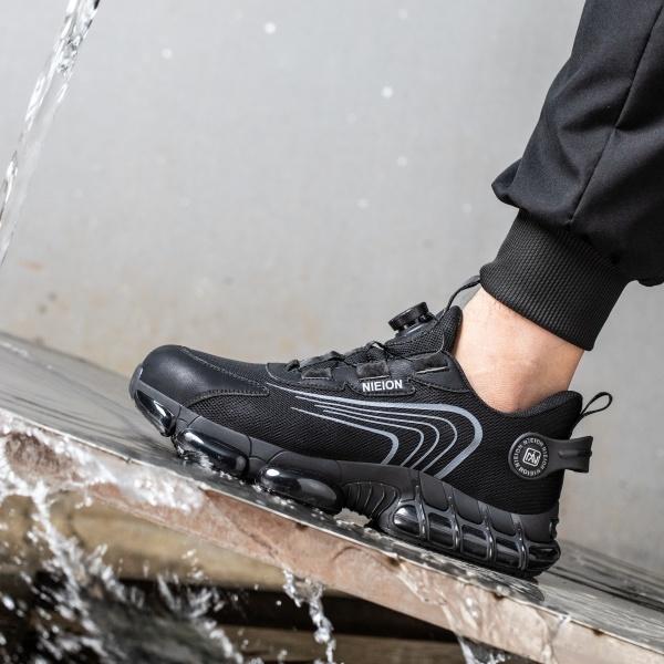 NIEION Steel Toe Shoes for Men Women Wide Lightweight Safety Sneakers Comfortable Safety Shoes Colorful Tennis Work Shoes