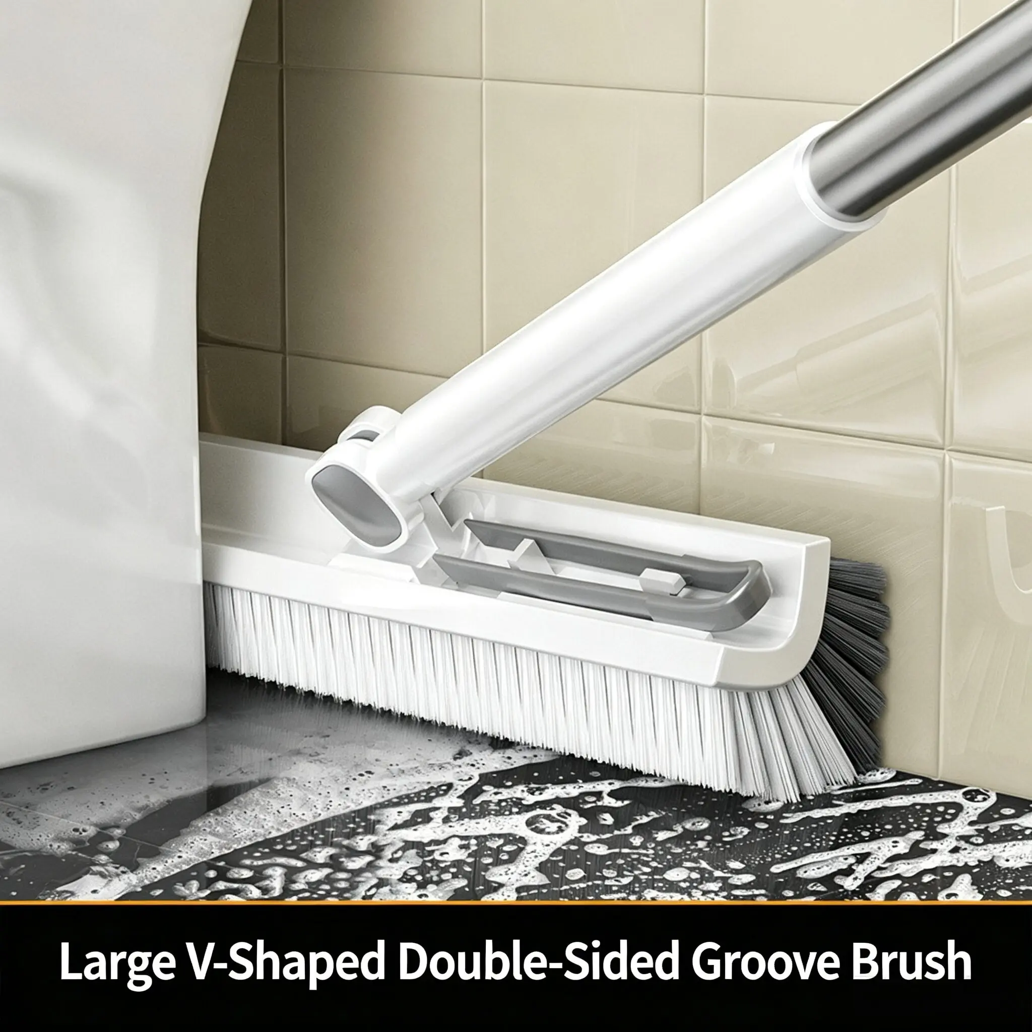 1pcs Extendable Adjustable Gap Cleaning Brush, No-Contact Cleaner for Windows, Sliding Doors, Narrow Spaces, Home Deep Cleaning