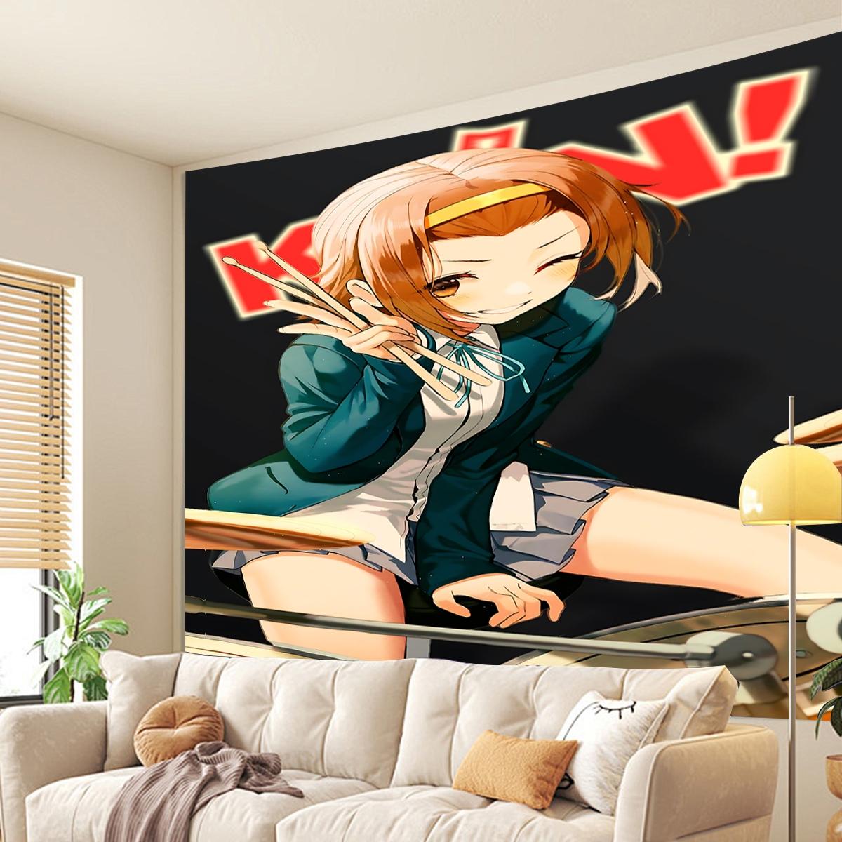 K-On!  Tapestry, Exquisite Patterns, Soft Fabrics, Perfect for Sofa or Bed Decoration, Comfortable Home Decoration, Bohemian Home Decoration