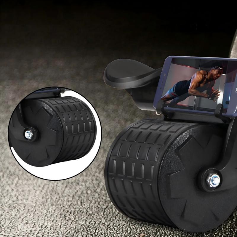 2026 New Automatic Rebound Abdominal Roller, Dual-Wheel Flat Disc Fitness Wheel, Core Trainer Suitable for Beginners, Multifunctional Abdominal Exercise Wheel