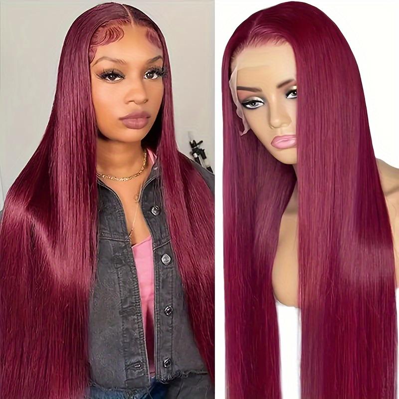 Bling Hair 99j Red Color 33# 4# Color 13x4/6 Body Wave Lace Frontal Human Hair Wigs 180 Density Lace Frontal Wig Real Hair Pre Plucked Human Hair Lace Wigs With Hairline TikTokShopBlackFriday