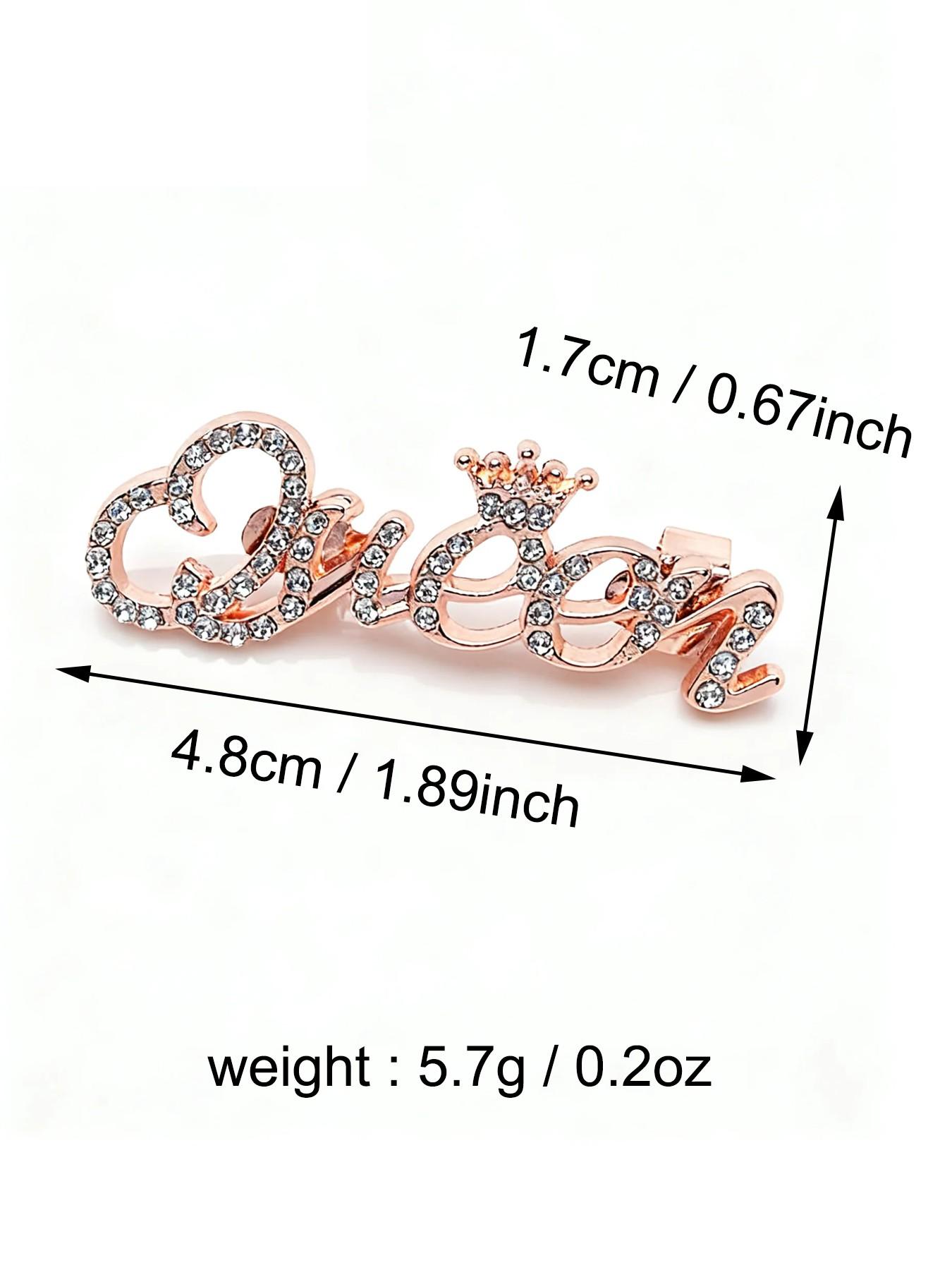 1pc Exquisite Letter Queen Brooch All-Match Personality Pin Ins High-End Brooch Summer Corsage Temperament New Accessories