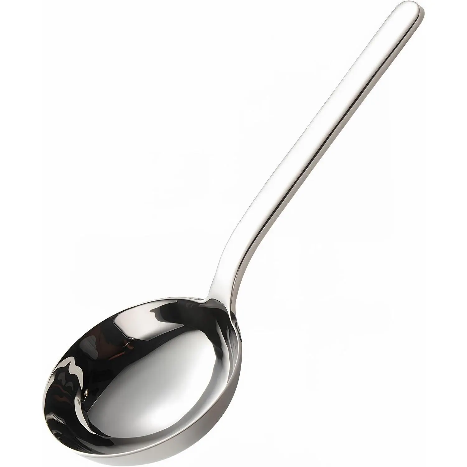 Heavy Thick 18/10 Stainless Steel Serving Ladle - Extra Large 10" Serving Spoon with Unbendable Handle for Restaurant, Buffet, Home