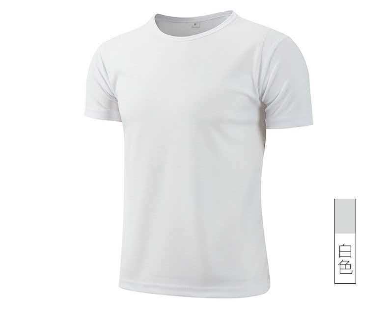 Ice silk mesh t-shirt for men, summer short-sleeve, solid color, loose fit, youth half-sleeve, quick-dry, breathable sports top