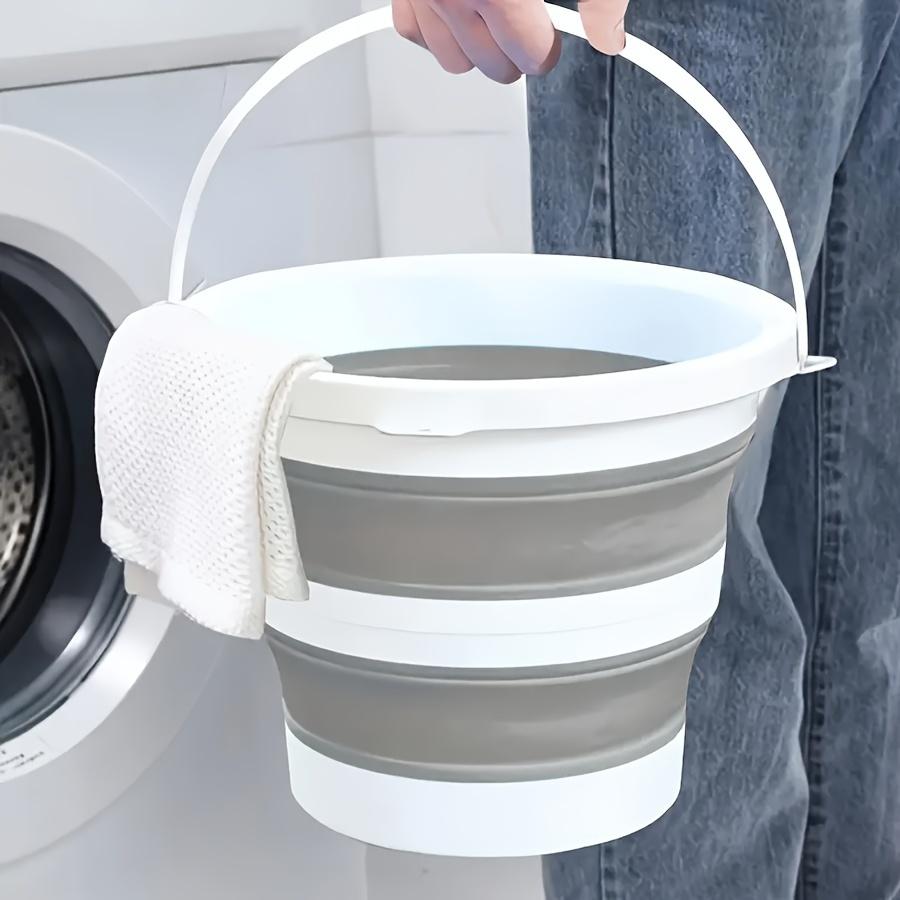 Collapsible Bucket, foldable design for easy storage. Multi-use water container great for car washing, camping, fishing and travel. Versatile household and commercial cleaning tool for daily indoor and outdoor use.