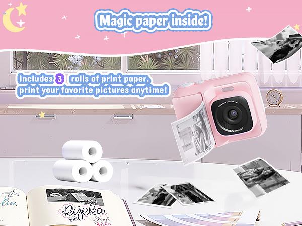 Instant Print Camera for Kids, HD Digital Camera, Christmas Birthday Gifts for Kids, Portable Toy Camera with 32GB SD Card & 3 Rolls Printing Paper, Instant Print Camera for Kids, HD Digital Camera, Christmas Birthday Gifts for Kids, Portable Toy Camera with 32GB SD Card & 3 Rolls Printing Paper,