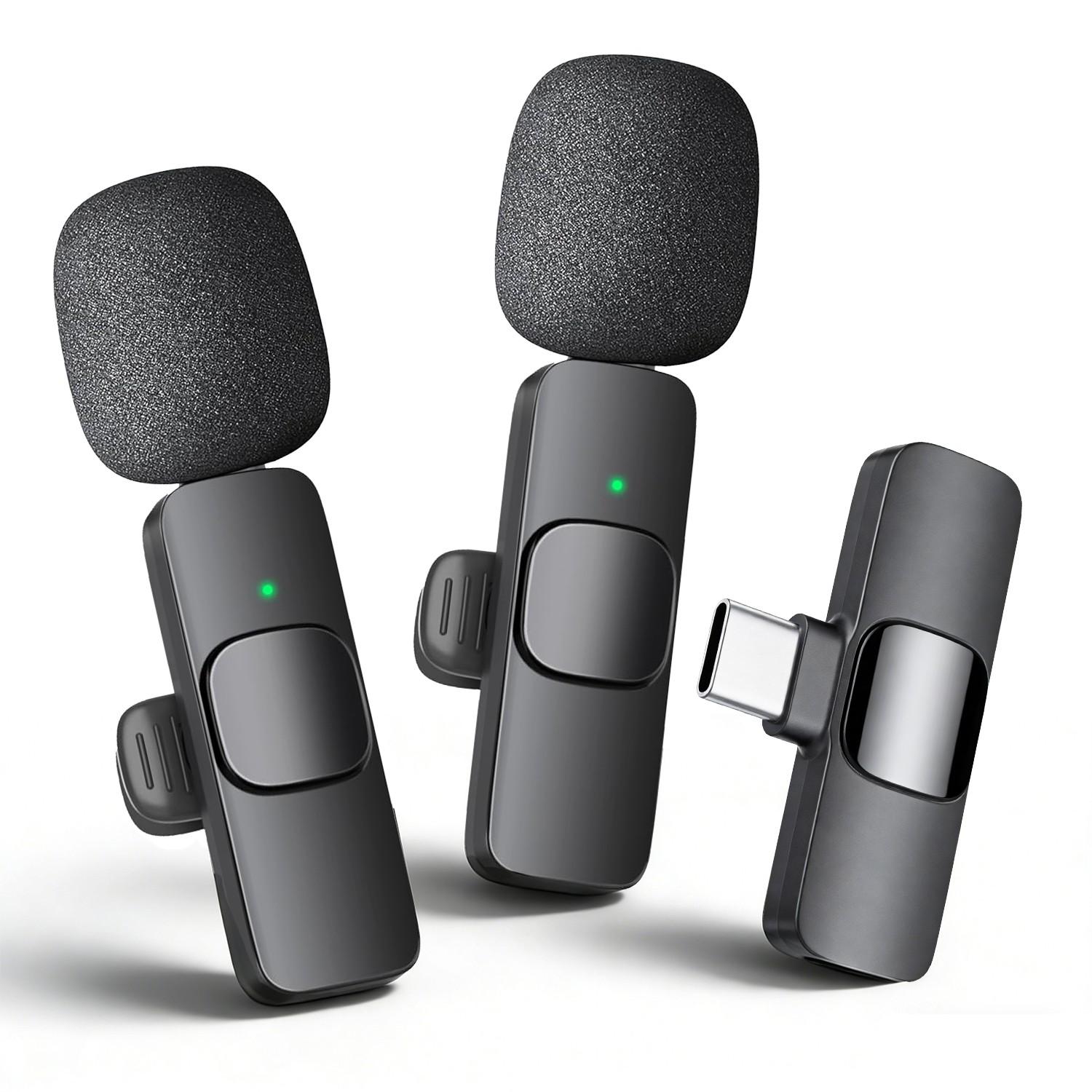 Wireless Lapel Microphone Noise Reduction for iPhone Android Plug-And-Play Professional Recording Phone Mic for Live Streaming Shorts Videos Tiktok Youtube Vlog Interview Online Classes Live Podcast Equipment