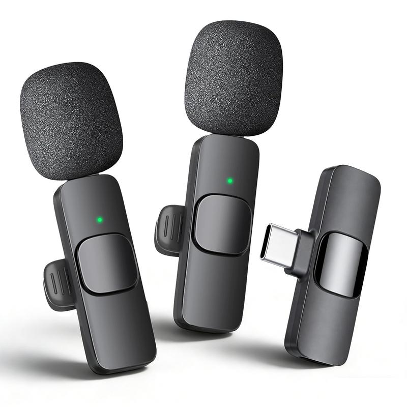 Wireless Lapel Microphone Noise Reduction for iPhone Android Plug-And-Play Professional Recording Phone Mic for Live Streaming Shorts Videos Tiktok Youtube Vlog Interview Online Classes Live Podcast Equipment