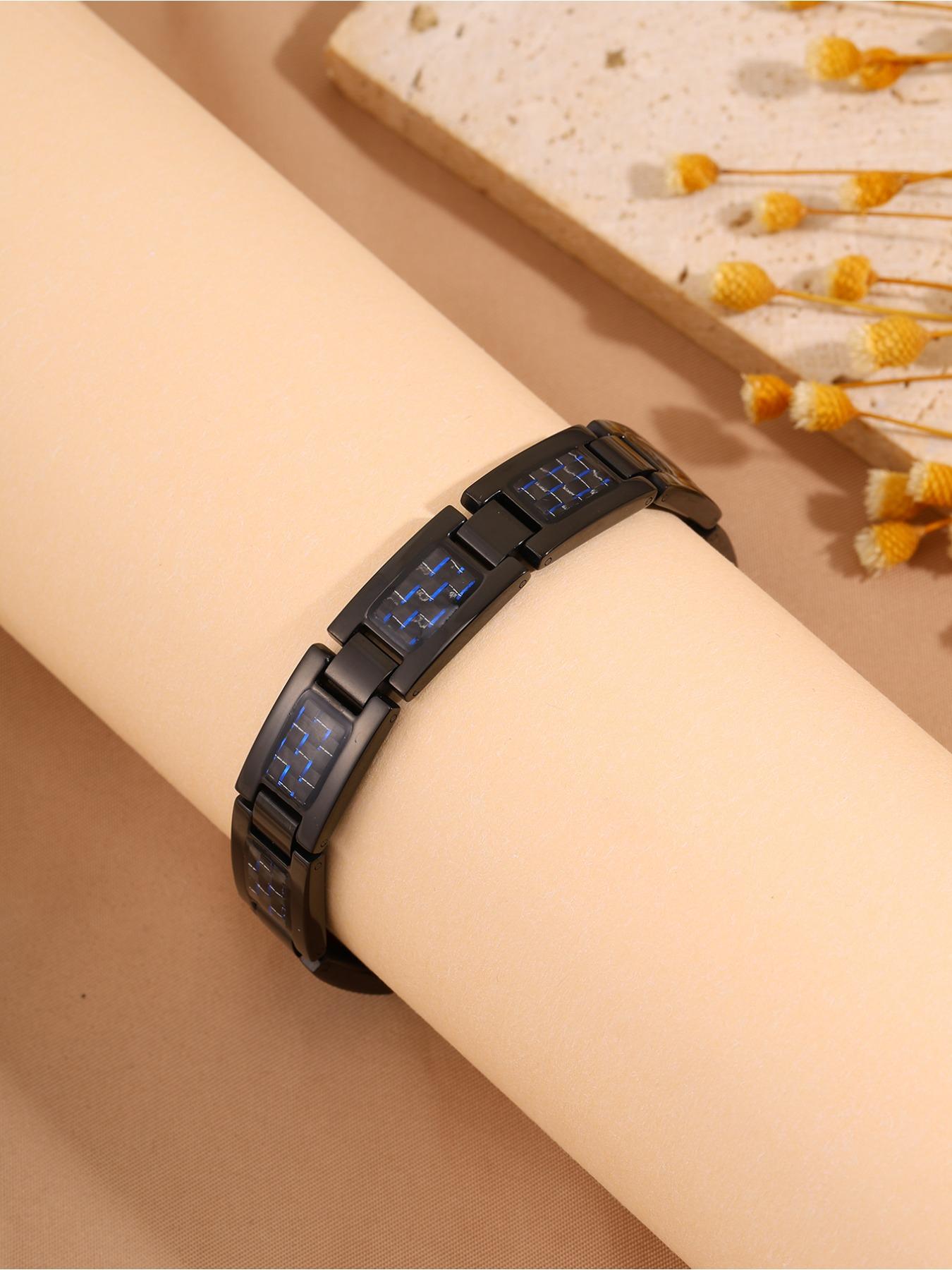1 punk style waterproof stainless steel magnetic bracelet, men's and women's fashion jewelry, party accessories, vintage bracelet, Mother's Day gift, Valentine's Day gift