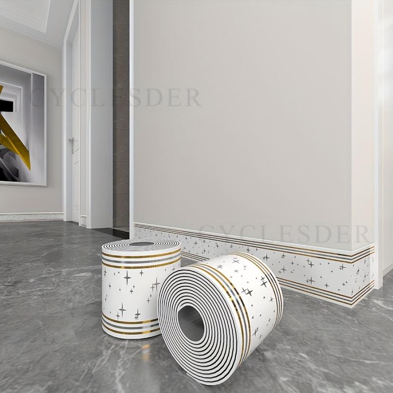 1 Roll Imitation Brick Panel Marble Backsplash Wallpaper European Marble Pattern PVC Material 197×3.94 Inches Thick Self-Adhesive Waterproof DIY Decoration for Bedroom Kitchen Bathroom