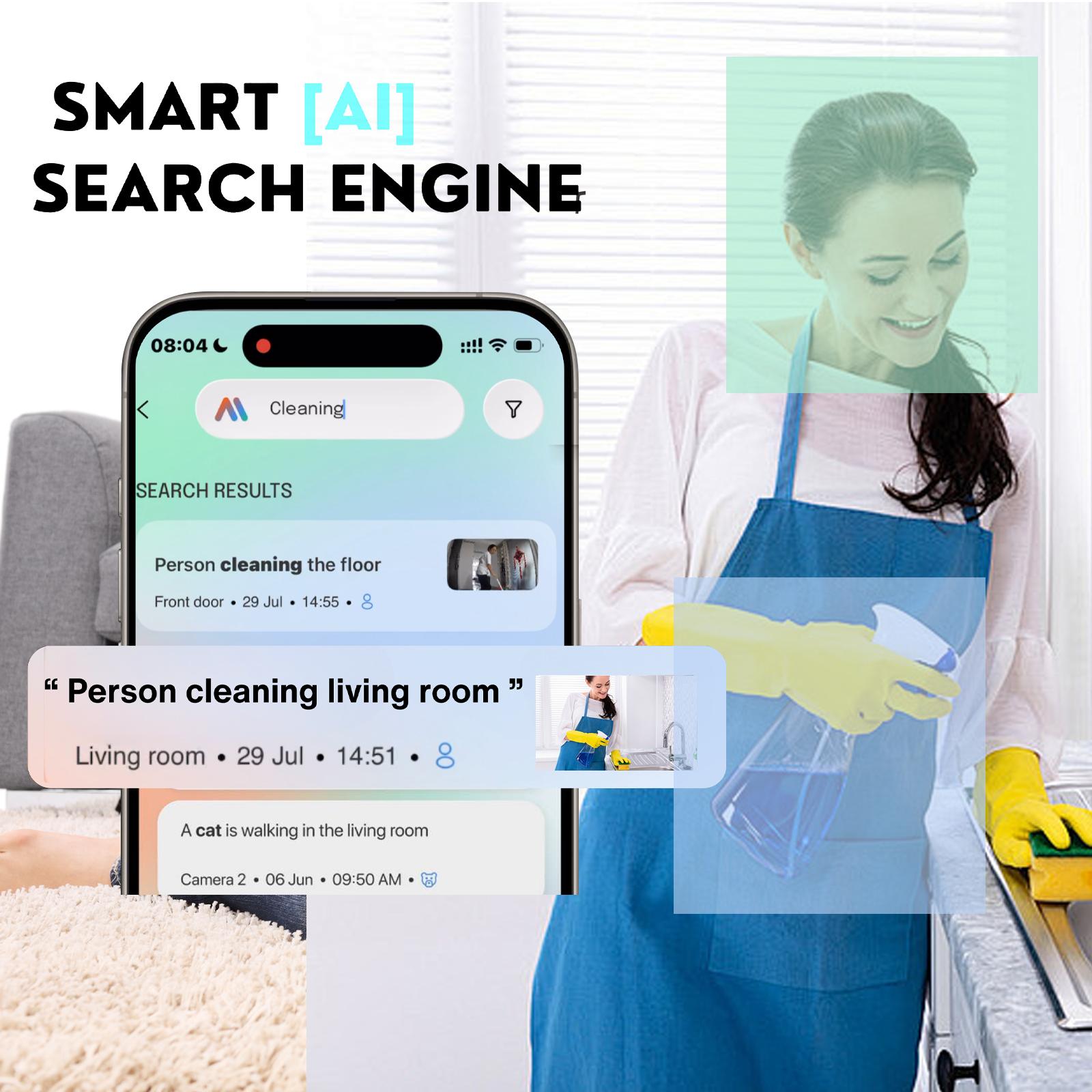 Hawkray AI Intelligent Surveillance Camera 911 Alarm Easy Install Quick Setup Full Color Night Vision Two Way Audio Motion Detection Security System OpenAI Enabled Professional Alarm Monitoring US Local Cloud - Installation