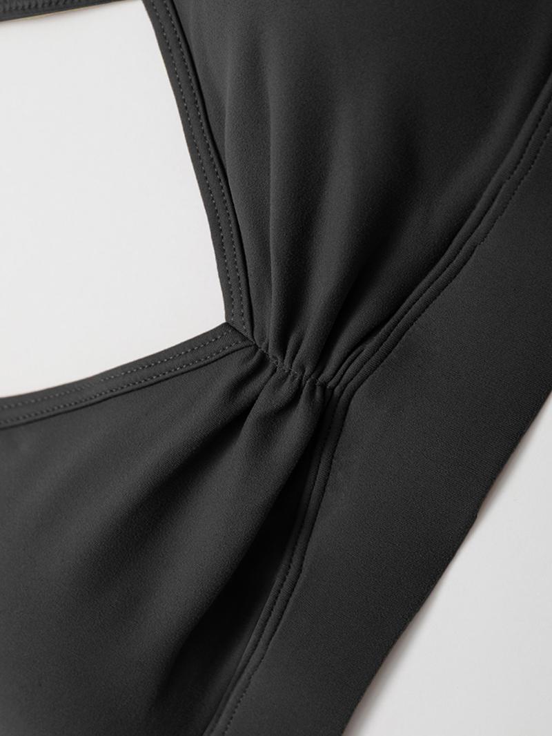 Women's Quick-Dry V-Neck Yoga Bra, Cross Back Ruched Sports Bras, Running Fitness Underwear, Comfortable and Breathable Workout Tops, Gym Sports Bra